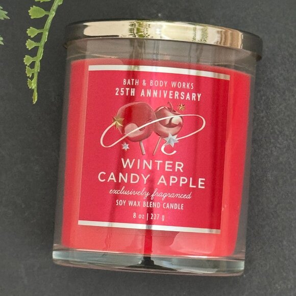 BBW Winter Candy Apple Bath & Body Works Single Wick Candle - Picture 5 of 10